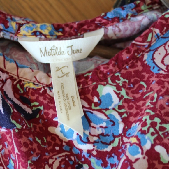 Matilda Jane Mixed Pattern Boho DressLarge Preowned - Picture 10 of 10